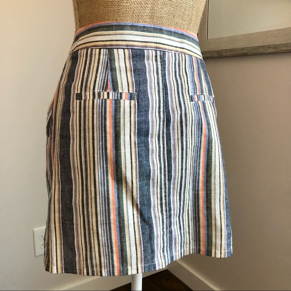 Altar’d State Striped Button A Line Skirt - Picture 9 of 13